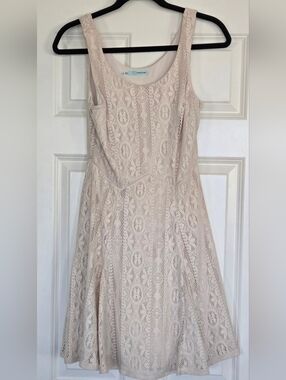 Maurices Ivory Sleeveless Lace Midi Dress